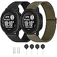 HQzon 22mm Elastic Nylon Band Compatible with Garmin Instinct 2 Solar/Instinct 3 45mm Watch,Soft Breathable Sport Replacement Strap for Garmin Instinct 2/Instinct Esports/Solar/Tactical(2 pack)