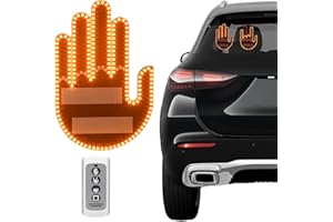 GUKANUYI Fun Gesture Car Light with Remote Control Finger Flashing Road Rage Led Sign for Car Truck