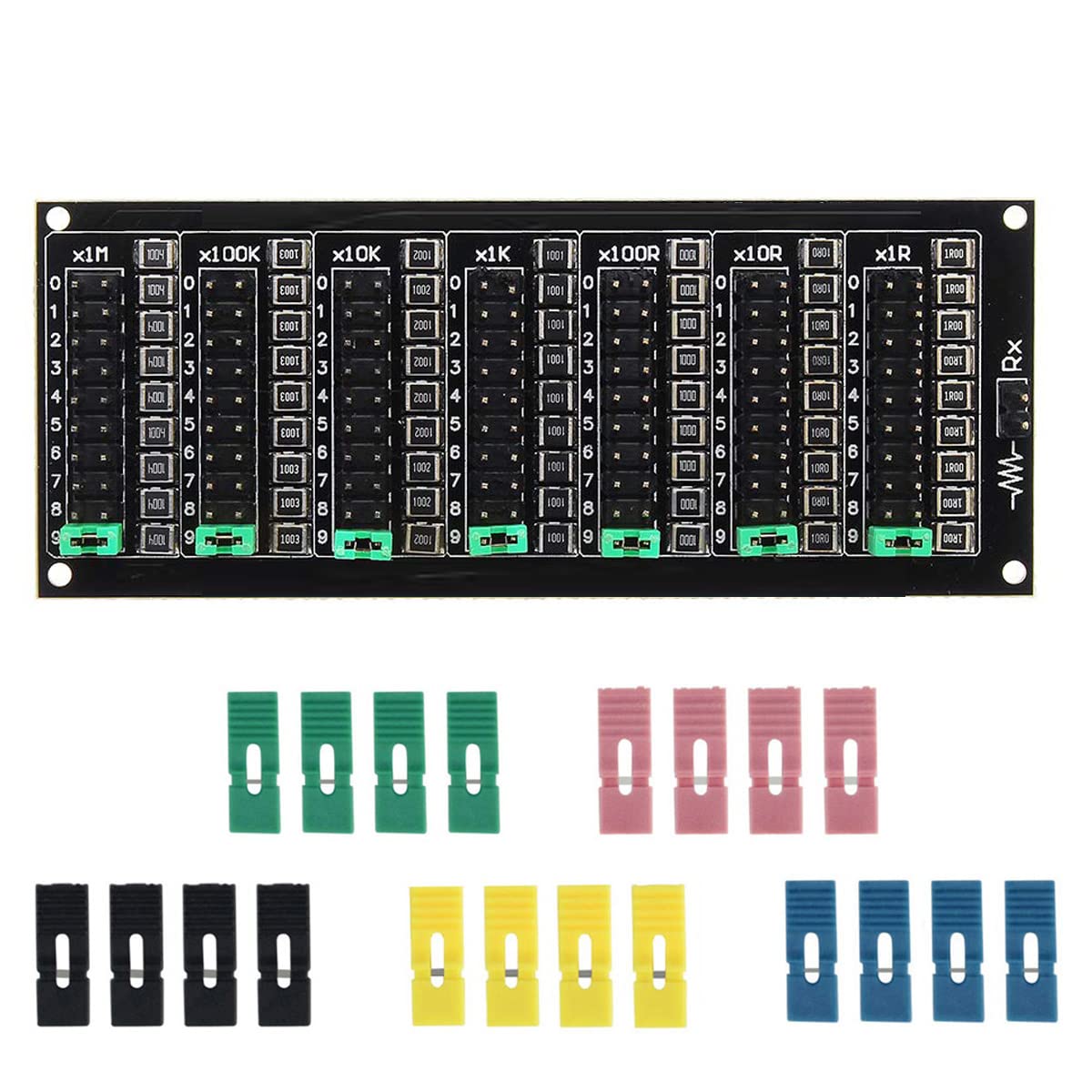 Youmile Resistor Board 1R - 9999999R Seven Decade Programmable Resistance Board Module Adjustable SMD Step Accuracy 1R 1% 1/2 Watt Module 200V