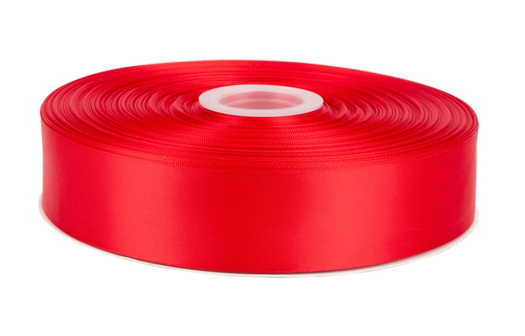 Fondersy 91 Meters Hot Red Double Faced Satin Ribbon - 38mm Width for Wedding, Gift Wrapping, Floral Arrangement and Crafts