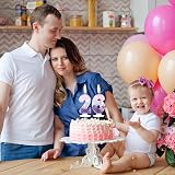 mciskin Butterfly Number 4 Candle Purple Pink 4th Birthday Topper for Cake view 7