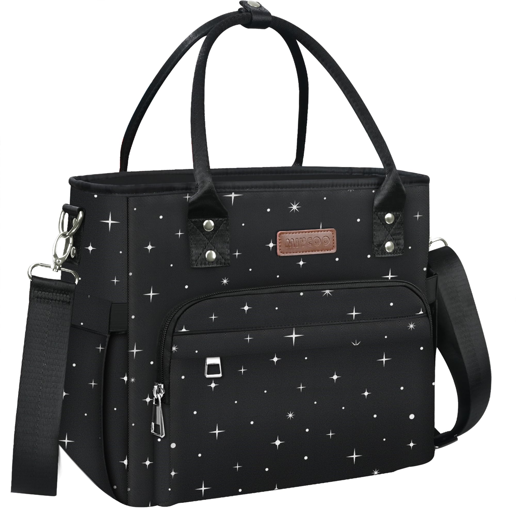 Photo 1 of MIYCOO Lunch Bag Lunch Box Women - Leakproof Insulated Lunch Cooler Bag for Women - Large Lunch Tote Bags Adults, Black Starry Sky