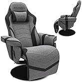 RESPAWN 900 Gaming Recliner Chair with Footrest, Cup Holder and Swivel | Ergonomic gaming recliner with footrest, cup holder, lumbar support, 135&deg; recline &amp; 360&deg; swivel for console gaming