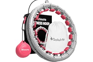 SOLULIFE Experience Fitness Excellence with Our Infinity Hoop Plus Size – Weighted Hula Hoop for Weight Loss – Hula Hoop Exercise Ring with ABS and Quality Wheels – for All The Sizes and Levels