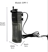 Interpet CPF1 Internal Corner Power Filter for Aquariums 65L Black view 3
