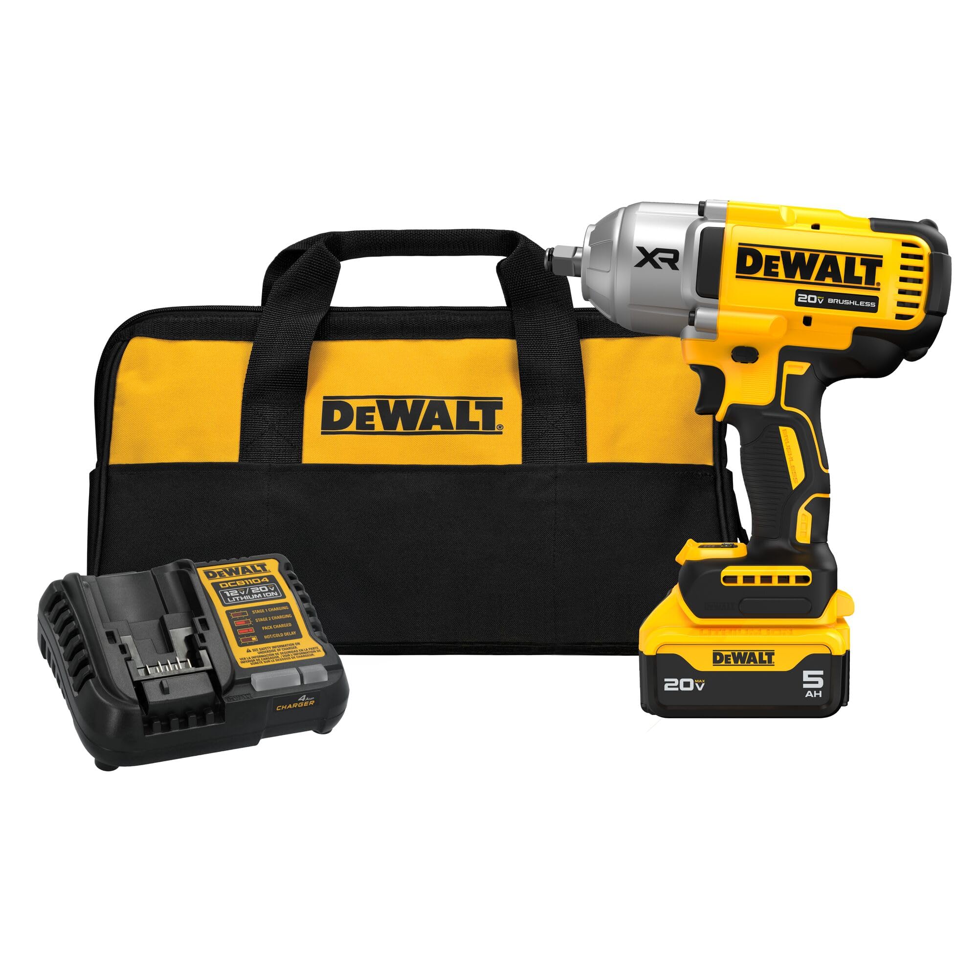 Photo 1 of ***VERY UDES***
DEWALT 20V MAX Cordless Impact Wrench Kit, 20V MAX, 1/2" Hog Ring With 4-Mode Speed, Includes Battery, Charger and Kit Bag (DCF900P1)