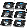 Intercoms Wireless for Home, Upgraded 5300ft Intercom 9 Channel 2 Code, Full Duplex Hands Free Talk Wireless Intercom System for Home Elderly Office with Auto Answer(6Packs, Black)
