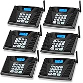 SANZUCO Intercoms Wireless for Home, Upgraded 5300ft Intercom 9 Channel 2 Code, Full Duplex Hands Free Talk Wireless Intercom System for Home Elderly Office with Auto Answer(6Packs, Black)