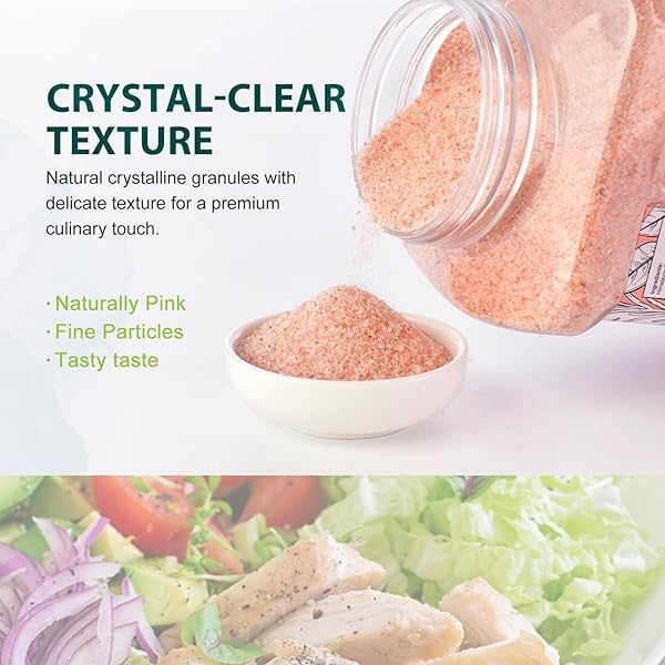 SOEOS HIMALAYAN PINK SALT, FINE GRAIN, 39OZ (2.4 LB), NON-GMO HIMALAYAN SALT, KOSHER SALT, PINK HIMALAYAN SEA SALT