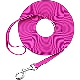 Waterproof Long Leash Durable Dog Recall Training Lead Great for Outdoor Hiking, Training, Yard, Beach and Swimming (Purple, 10ft)