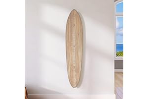Headwaters Studio Surfboard Wooden Growth Chart for Wall - Kids Height Wall Chart Wood, Growth Chart for Kids Decorative Surfboard for Playroom (9.5" Wide x 46" Tall) Wood No Wave