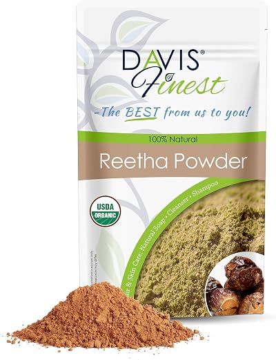 Davis Finest Organic Reetha Soap Nuts Powder 100g SLS Free Ayurvedic
