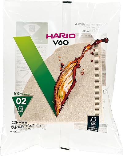 Hario V60 Filter Papers Size 02 Natural 100 Pack Cone Dripper