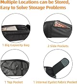 HOMPER Cycle Saddle Rear Rack Pannier Bag 8L Black 300D Polyester view 3