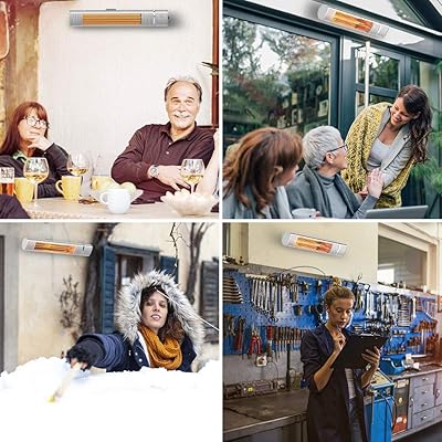 Buy Patioboss Electric Patio Heater Wall Mounted Outdoor Heater For 3 Seconds Instant Warm Silent Work Infrared Heater With Heating Gold Tube Silver Online In Taiwan B08c2jl5ts