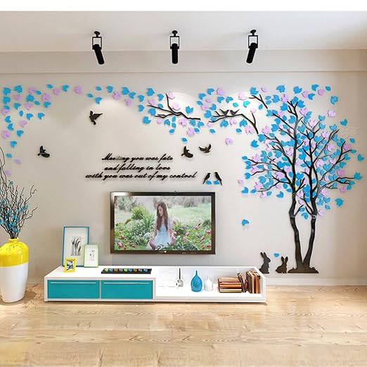 title=Alicemall 3D Adesivi Murali Wall Sticker Forma Albero Adesivi da Parete in