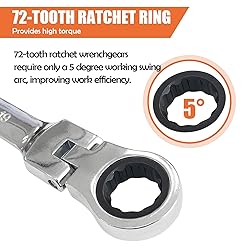 Socpuro 8 Piece Flex-Head Ratcheting Combination