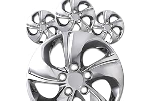 AUTOFREE 15” Chrome Finish Hubcaps for 2013-2015 Honda Civic Sedan, 2013 Honda Civic Coupe, Steel Wheels - Set of 4, Bolt-on Design Wheel Rim Covers, ABS&PC Material Hub Caps, 15-Inch Chrome Finish