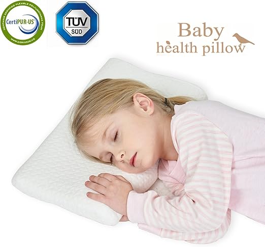 Husksware Toddler Memory Foam Pillow Sleeping With Pillowcase Neck