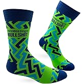 Fabdaz This Meeting is Bullsh-t Men's Novelty Crew Socks