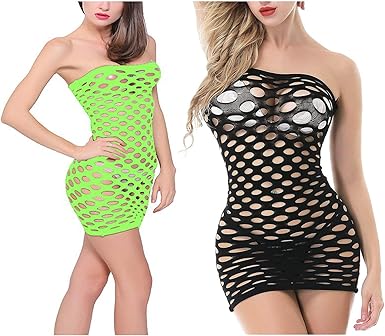 neon green tube dress