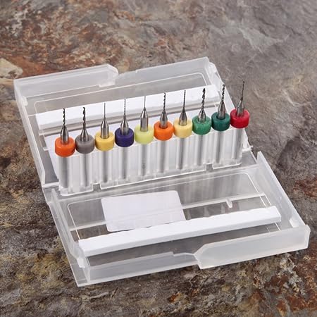 Tomtopp 10Pcs 0.3mm to 1.2 m PCB Print Circuit Board Carbide Micro Drill Bits Tool