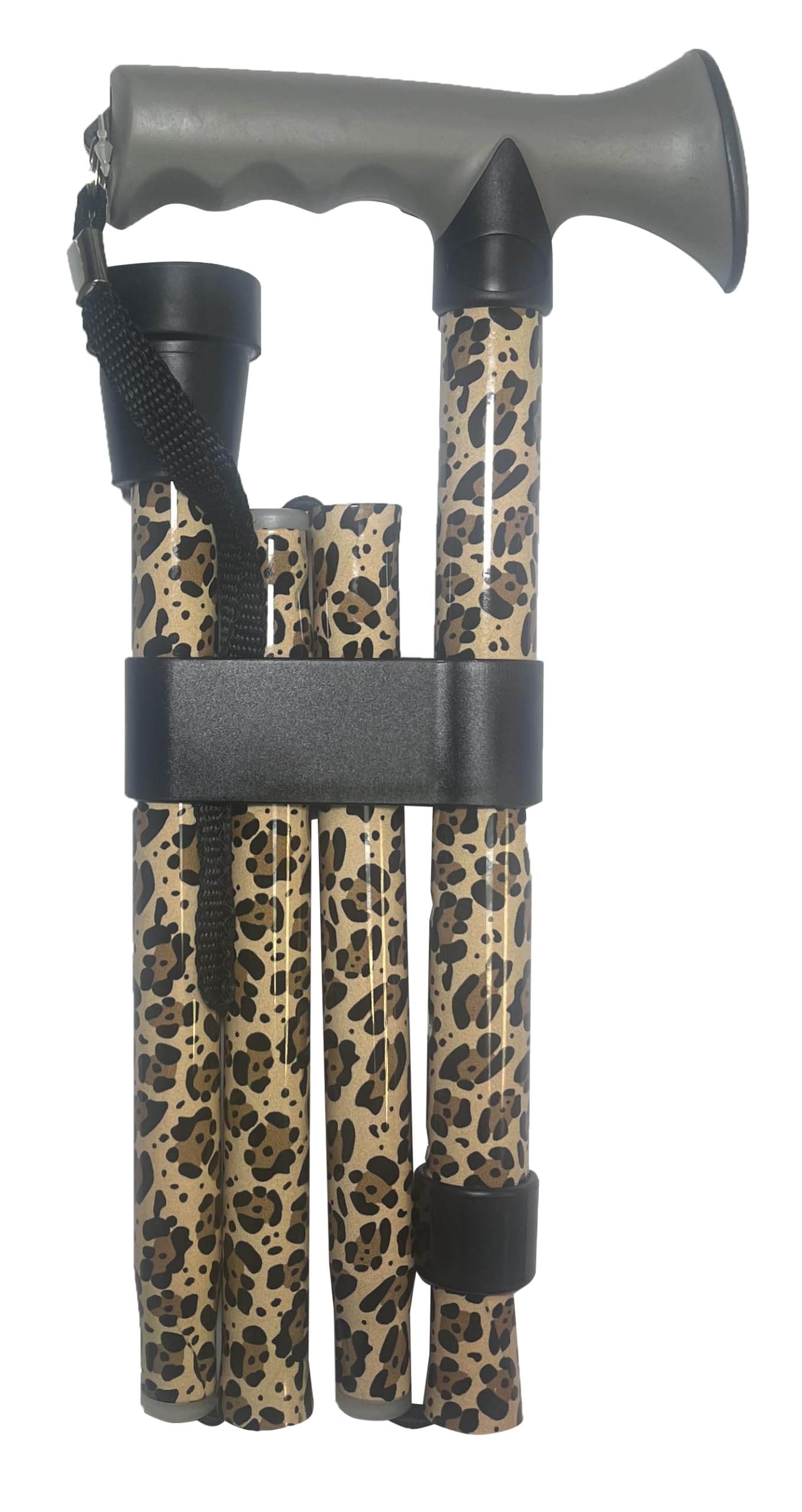 Life Folding Walking Stick with Comfort Gel Handle – Adjustable Height 33–37” Lightweight Aluminium Walking Cane for Elderly & Arthritis Support, Non-Slip Rubber Tip, Wrist Strap, Right or Left Handed