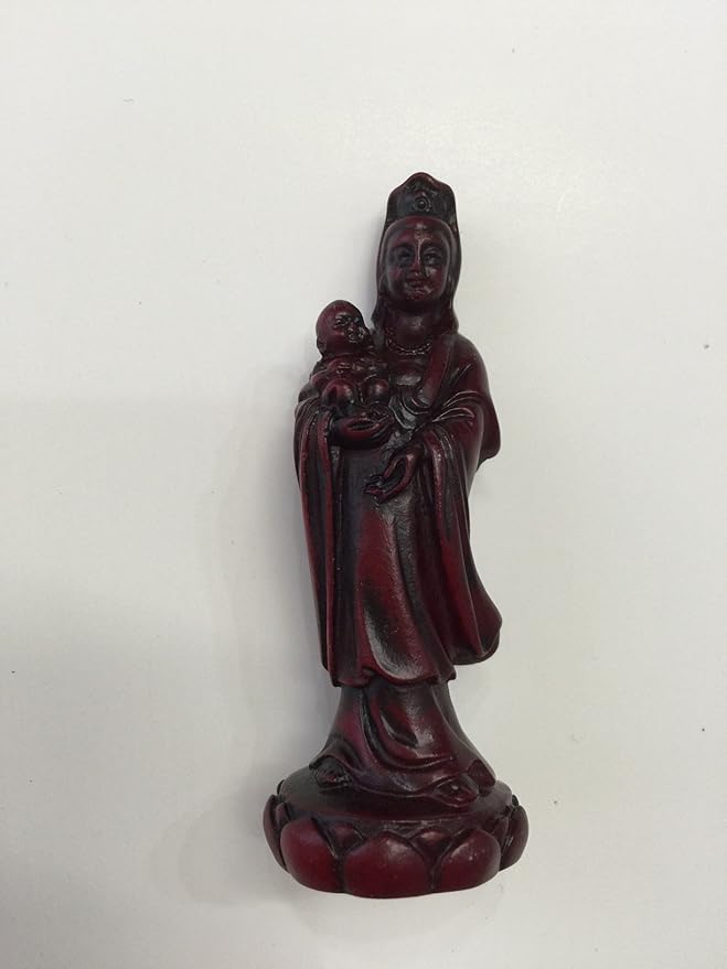 Kwan Yin Kuan Yin with Baby Statue Figurine Home & Kitchen