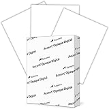 Accent Opaque White 80lb, 8.5” x 11” Cardstock Paper, 216gsm, 250 Sheets 1 Ream, Premium Super Smooth Heavy Cardstock Printer