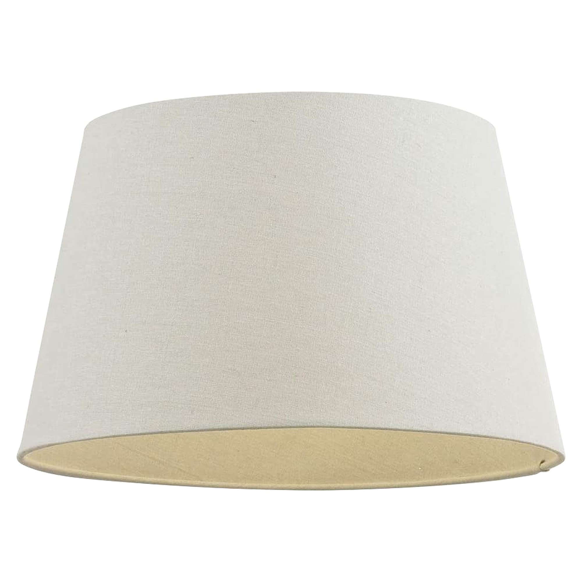 Beau Modern Lampshade Ivory Linen Effect Fabric Lampshades - 10-Inch Tapered Light Shade - 60W 240V E27/B22 GLS Incandescent or LED (Not Included)