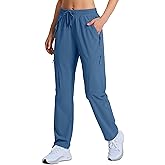 Hugut Women's Hiking Pants Quick Dry Lightweight Cargo Pants UPF 50 Water Resistant Zipper Pockets Golf Travel Work Camping