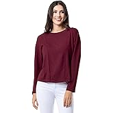 Lee womens Crew Neck Cropped Waffle Knit Pullover Top
