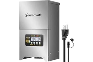 DEWENWILS 300W Low Voltage Landscape Transformer, Outdoor Low Voltage Transformers with Photocell Sensor & Timer, 120V AC to 12V/15V AC Waterproof, Landscape Lighting Transformer for LED Lighting