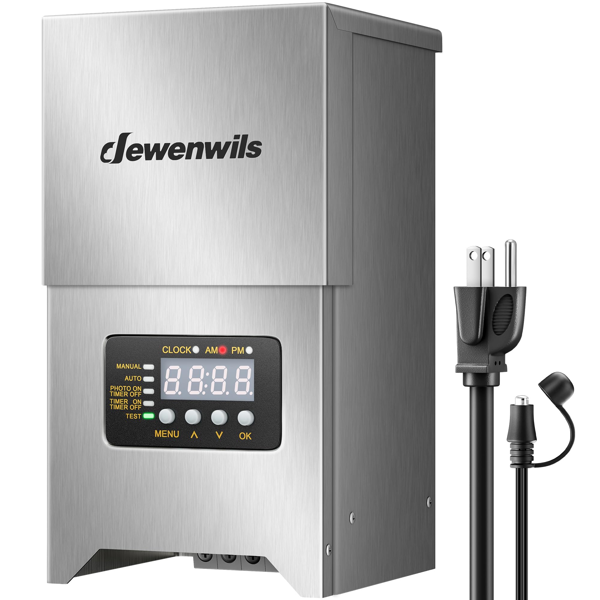 Photo 1 of DEWENWILS 300W Low Voltage Landscape Transformer, Outdoor Low Voltage Transformers with Photocell Sensor & Timer, 120V AC to 12V/15V AC Waterproof, Landscape Lighting Transformer for LED Lighting