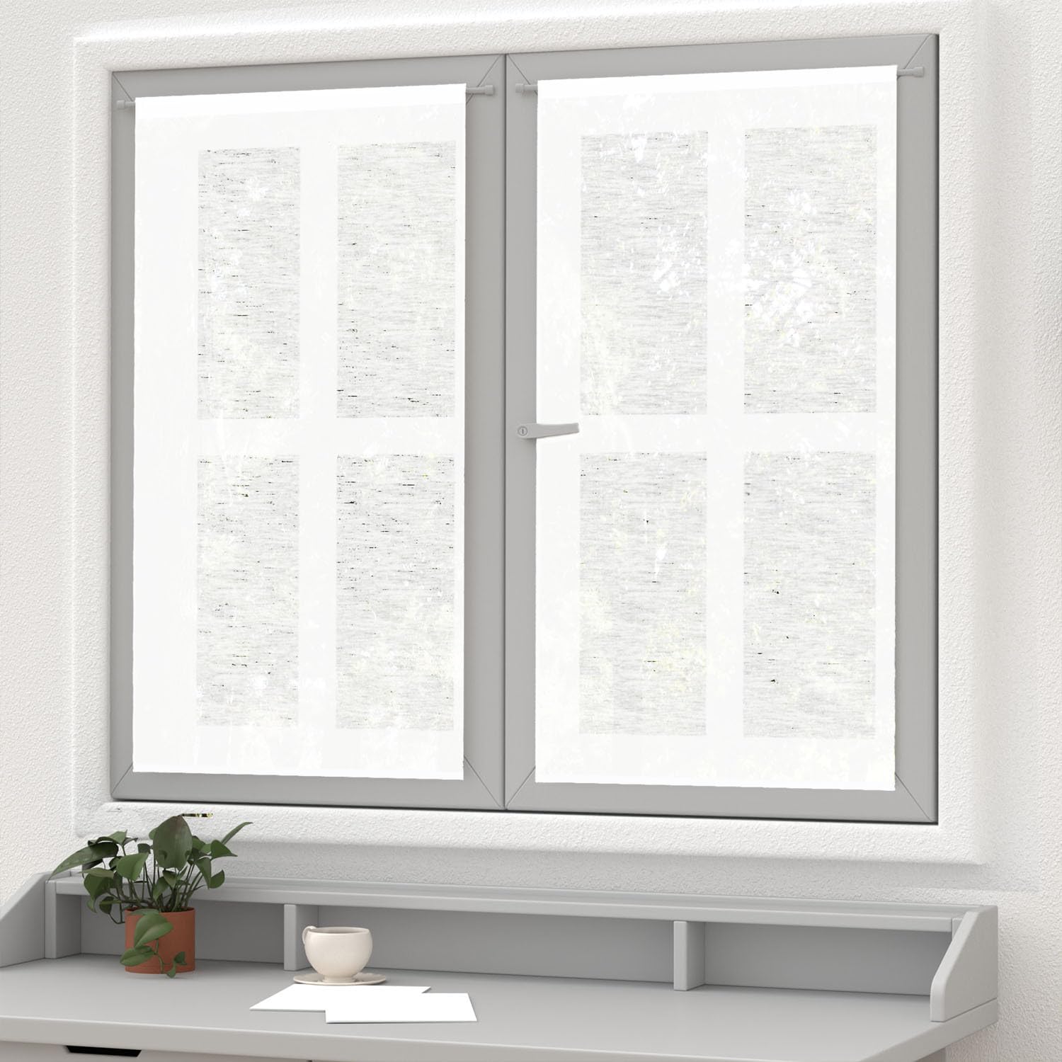 Soleil d'ocre Bise-Bise Curtains 60 x 120 cm White