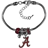 NCAA Siskiyou Sports Womens Alabama Crimson Tide Euro Bead Bracelet One Size Team Color