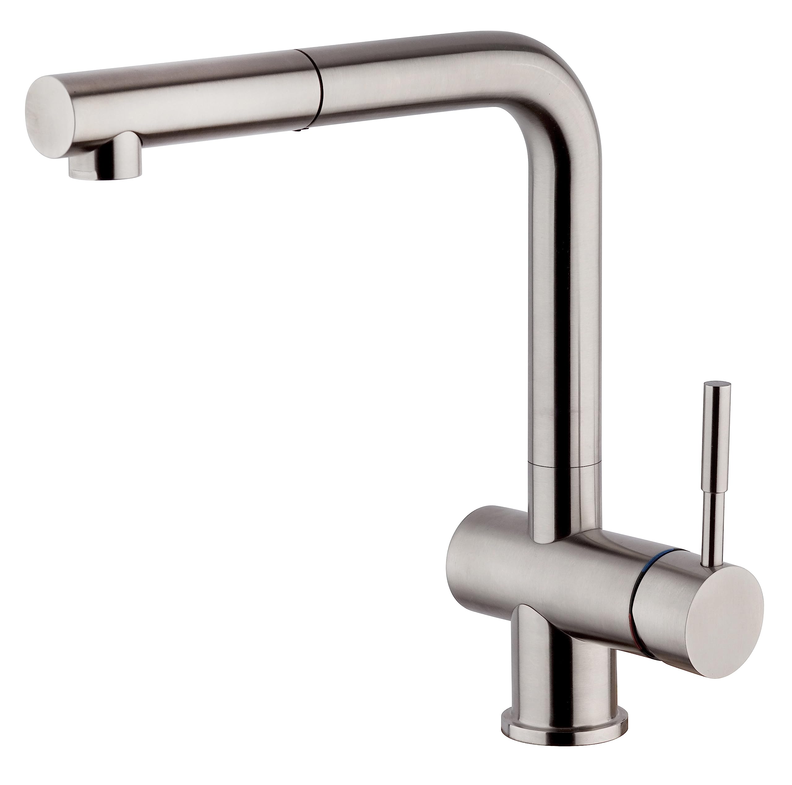 Paini – Single Lever Kitchen Mixer Tap, Stainless Steel, Removable Shower Sink, Modern Design, Made in Italy