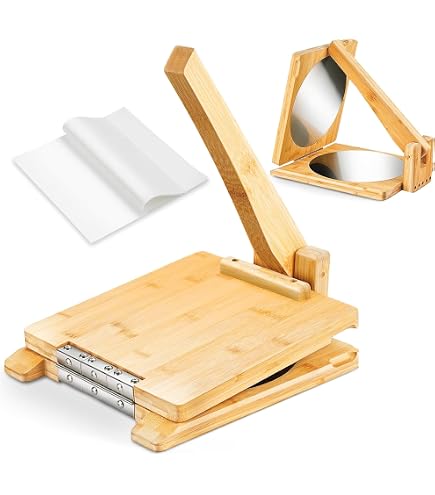 Wooden Tortilla Press – 5.5 Inch Bamboo Tortilla Maker, Hand Press For Flour & Corn Tortillas, Roti, Arepas - View #2