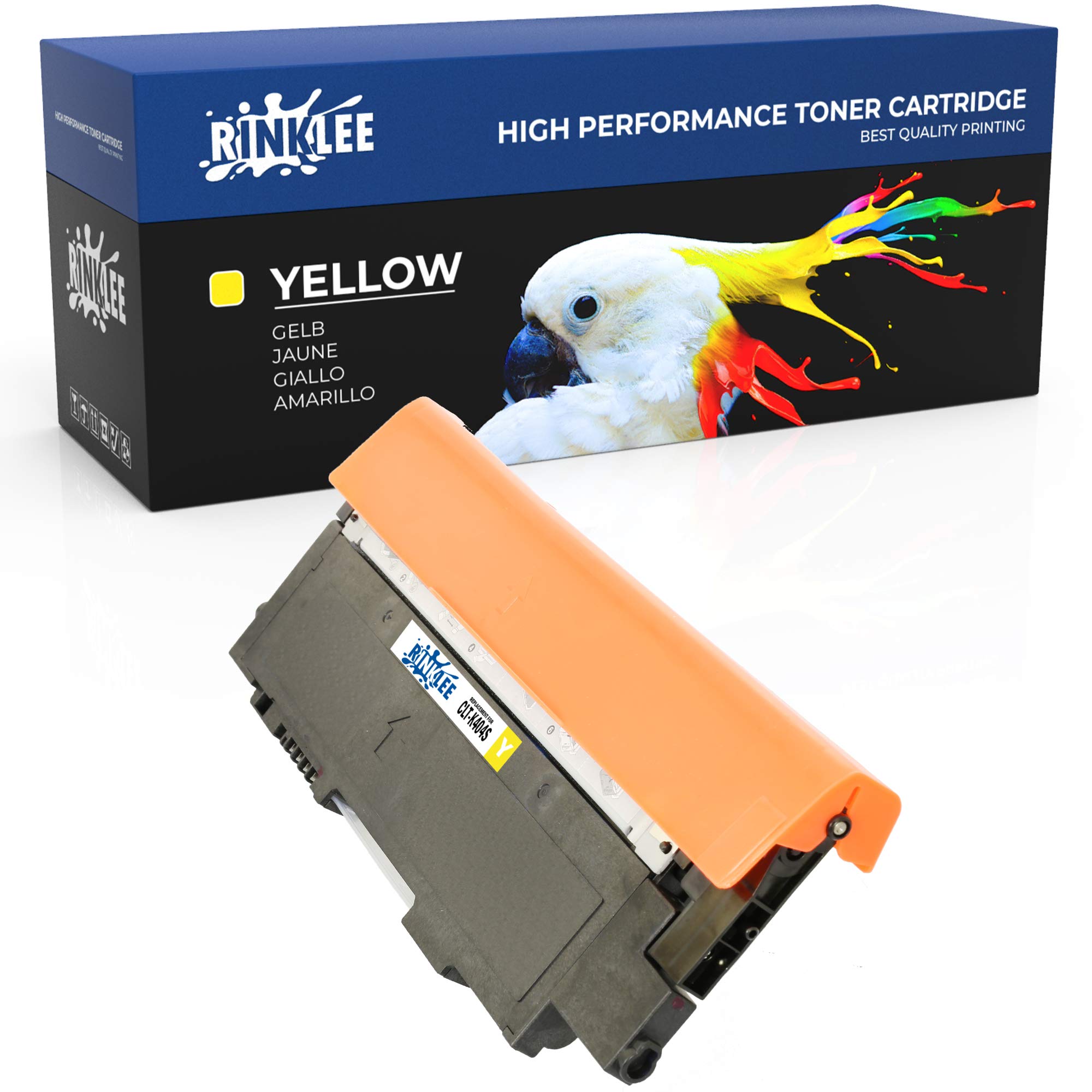 RINKLEE CLT-Y404S Toner Cartridge Compatible with Samsung Xpress SL-C430 SL-C430W SL-C480 SL-C480FN SL-C480FW SL-C480W | High Yield 1000 Pages | YELLOW