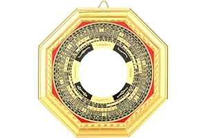 Tyenaza Bagua Mirror, Feng Shui Traditional Chinese Convex Mirror for Protection Door, Lucky Outdoor for Home Business Good Luck