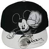 Disney Mickey Mouse Smash Flat Bill Mens' Baseball Hat, Gray, One Size