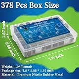 ZDBB 378 Pcs Bonded Sealing Washer Kit M5-M50 NBR Metal Gasket Set view 5