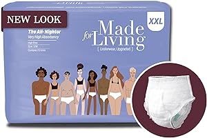Made for Living Plus Size Ultimate Absorbency Adult Underwear – XXL 20 Count | Overnight Pull Ups for Women & Men, Dual Absorbent Core, Leak-Free & Odor Protection