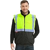 ProtectX Winter Safety Vest High Visbility Insulated Construction Vest
