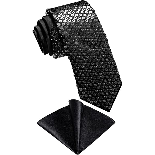 black glitter ties