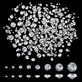 PH PandaHall 1080pcs 8 Sizes Zirconia Stones, 1~6mm Clear Loose CZ Stones Grade A Faceted CZ Rhinestone Gems Small Zirconia Crystal Cabochons for Ring Earring Bracelet Nail Art DIY Jewelry Making