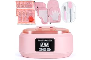 Ananelleo Paraffin Wax Machine for Hand and Feet - 3500ml Hot Wax Hand Wax Machine with 6 Pcs Paraffin Bath Wax, Auto-time an