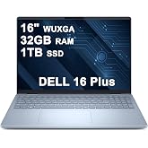 Dell 16 Plus Laptop 16" WUXGA Touch Intel 8-core Ultra 9 288V (Up to 48 Tops) 32GB RAM 1TB SSD Backlit Fingerprint Wi-Fi7 for Creator Designer Business Professional Win11Pro