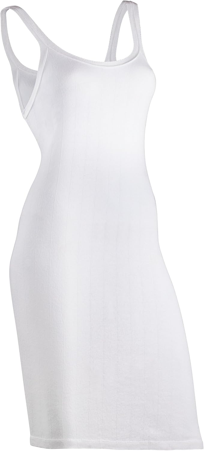 Indera Women's Rib-Knit Slip 100-Percentage Cotton 1x1 Rib (3-Pack): Clothing