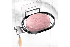 MASADI Soap Dish Holder, Wall Mounted Soap Tray, Shampoo Bar Caddy for Shower, Razor Holder for Shower, Bar Soap Container 304 Stainless Steel, Bathroom(Black)